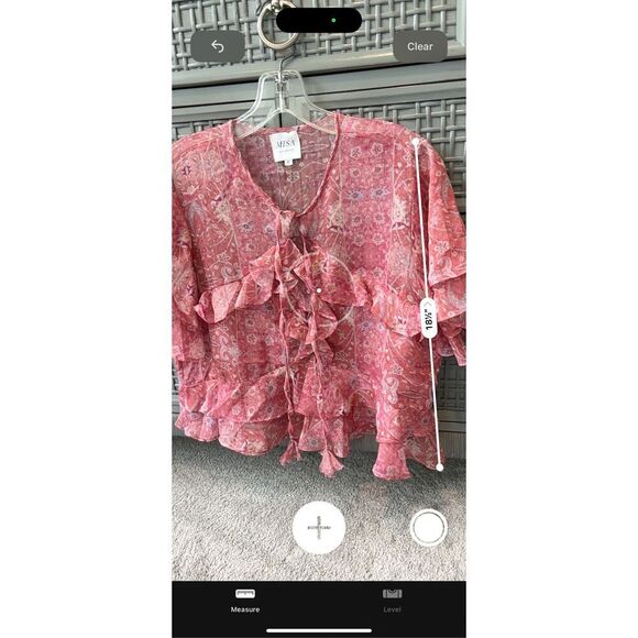 MISA LOS ANGELES Raziela Top in Washed Rose Lilac, $218 Med A31 - Picture 8 of 8